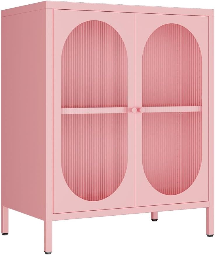 Kitchen - Small 2 Transpanrent Door Metal Storage