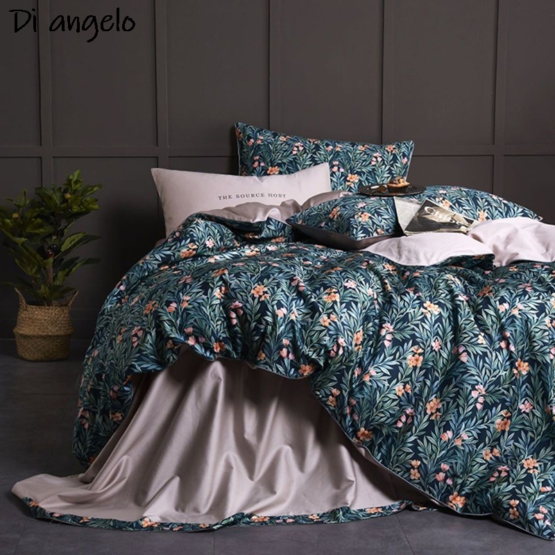Aesthetic Floral Duvet Cover - 600TC Egyptian Cotton RU Europe RU