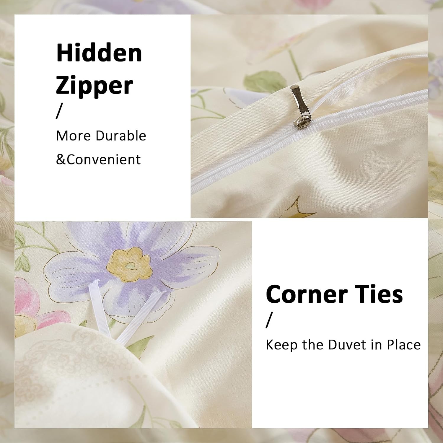 Floral Duvet Cover Queen/King  - Aesthetic Floral Duvet Cover review and price