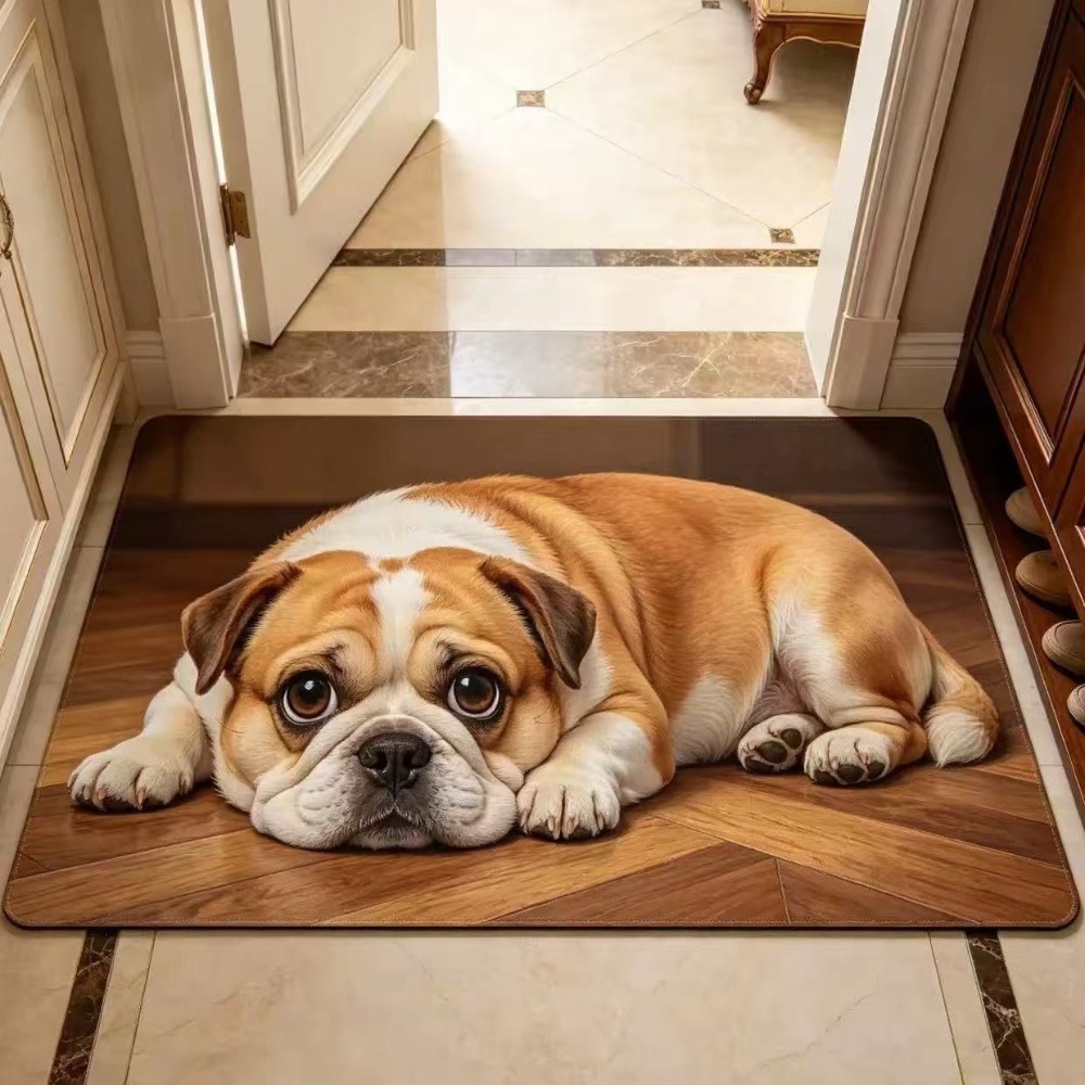 Fun Non-slip Dog Pattern Doorm - Quick Dry Diatomite Bath Mat review and price