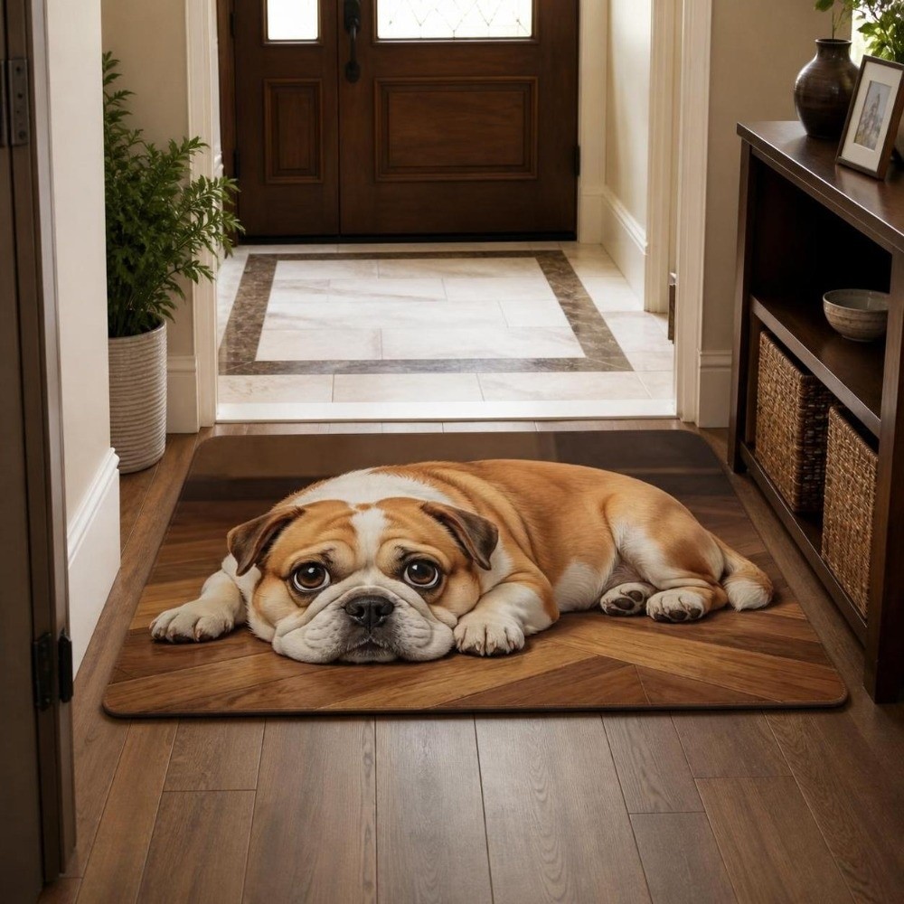 Fun Non-slip Dog Pattern Doorm - Quick Dry Diatomite Bath Mat review and price