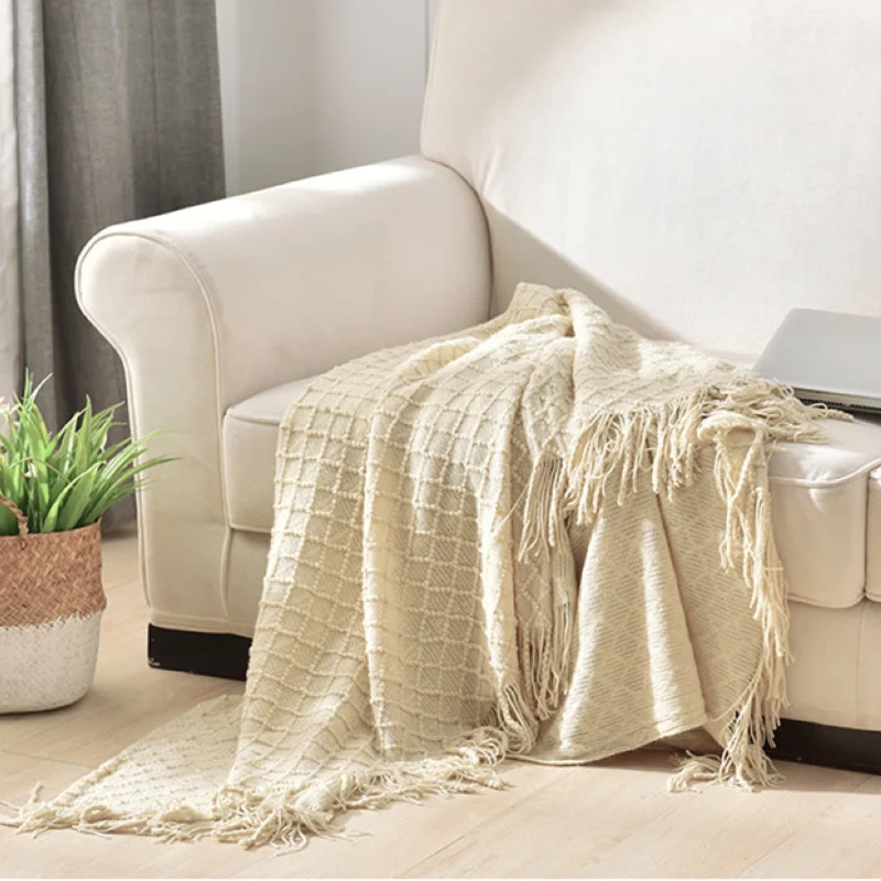 Mustard Yellow Textured Knit T - Boho Throw Blanket Fringe review and price
