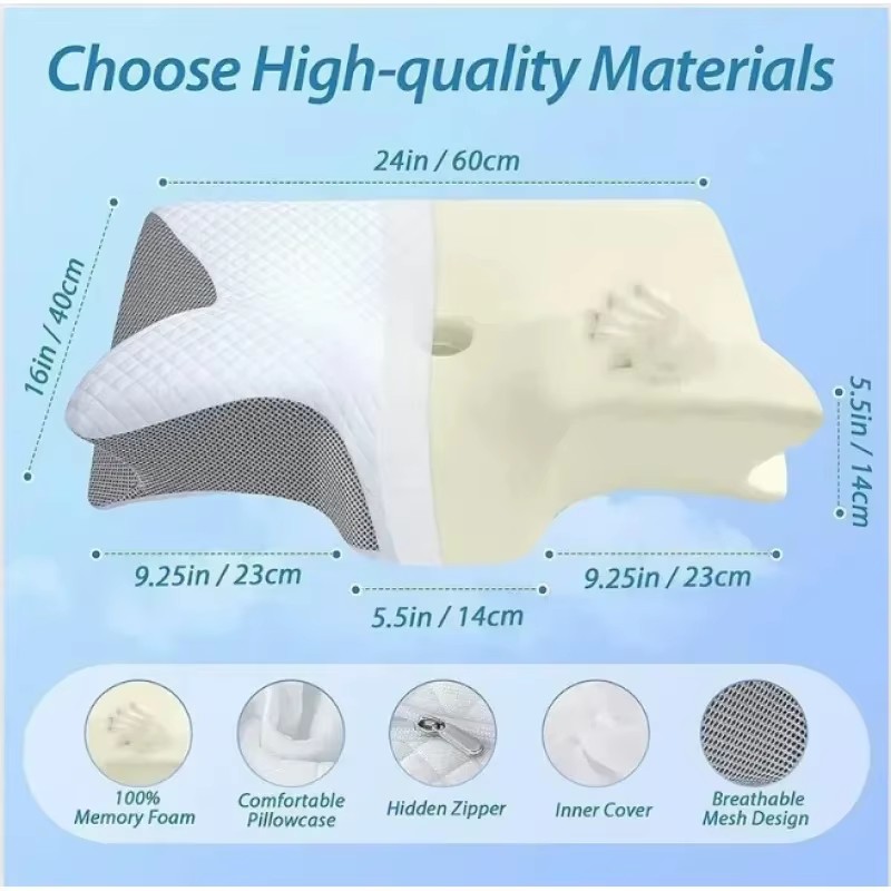 Breathable Orthopedic Memory F - Memory Foam Orthopedic Pillow Neck Pain review and price