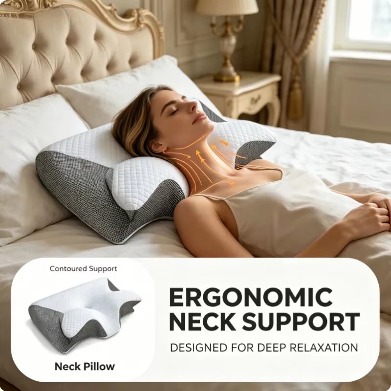 Breathable Orthopedic Memory F - Memory Foam Orthopedic Pillow Neck Pain review and price